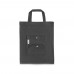 SIENA Faltbare Tasche aus Baumwolle (50%). receycelte Baumwolle (30%) und Polyester (20% rPET) (140 g/m²), Schwarz