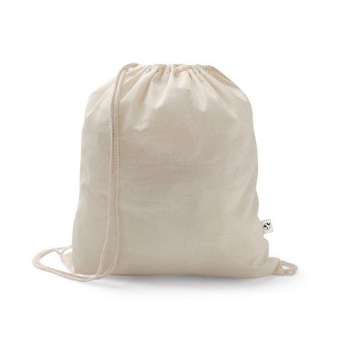 SALAMANCA. Drawstring bag in recycled cotton (70%) and polyester (30% rPET) (150 g/m²), Naturhell
