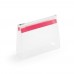 CHASTAIN. Doorzichtig. EVA etui met rits en metalen handvat, Rosa