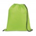 CARNABY. 210D rugzak met zwarte trekkoorden, lichtgroen