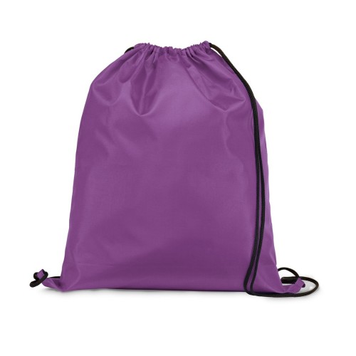 CARNABY. 210D rugzak met zwarte trekkoorden, violet