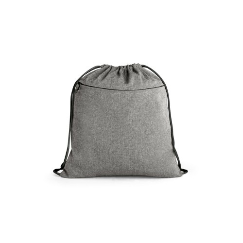 CHANCERY. Drawstring bag in recycled cotton (70%). polyester (30% rPET) (140 g/m²), black