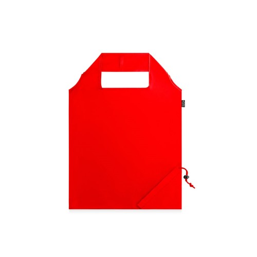 BEIRA. 190T gerecycled polyester (100% rPET) opvouwbare tas, rood
