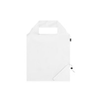 BEIRA. 190T gerecycled polyester (100% rPET) opvouwbare tas, wit
