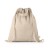 RISSANI. Drawstring bag with recycled cotton (70%) and polyester (30% rPET) (140 g/m²), nature