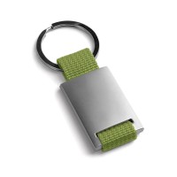 GRIPITCH. Metal and webbing keyring, light green