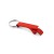 BAITT. Aluminium keyring with bottle opener, red