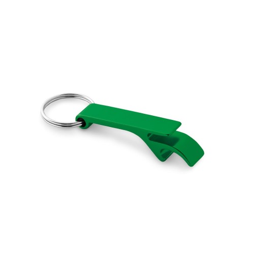BAITT. Aluminium sleutelhanger met capsule-opener, groen BAITT. Aluminium sleutelhanger met capsule-opener, groen