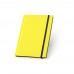 WATTERS. A5 notitieblok in fluorescerend PU met gelinieerde pagina's, geel