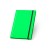 WATTERS. A5 notebook in fluorescent PU with lined pages, light green