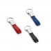 WATOH. Round metal and PU keyring, royal blue