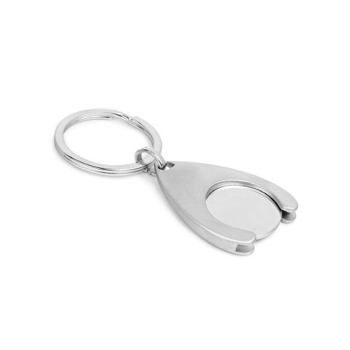 PORTHOS. metalen sleutelhanger, satijnzilver