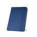CAMPUS. A5 notitieblok met harde kaft in PU (35% gerecycled) met gelinieerde pagina's van 100% gerecycled, blauw