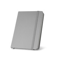 CAMPUS. A5 hardcover notebook in PU (35% recycled) with lined pages 100% recycled, Gray