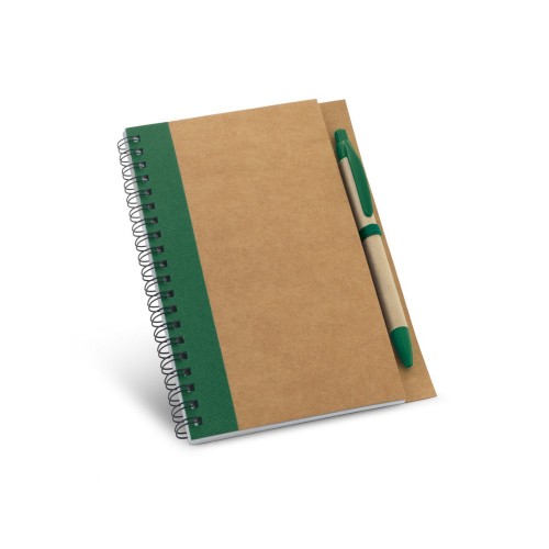ASIMOV. B6 notitieboek met metalen spiraal en niet-gelinieerde pagina´s, groen