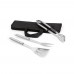 SOARES Grill - Set aus Edelstahl 3-teilig bestehend, Schwarz