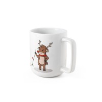 REINDEER Becher mit Weihnachtsdruck 330 ml, Weiß