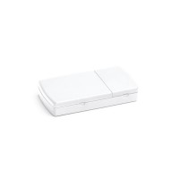 NERO. Pill box with 2 dividers, White