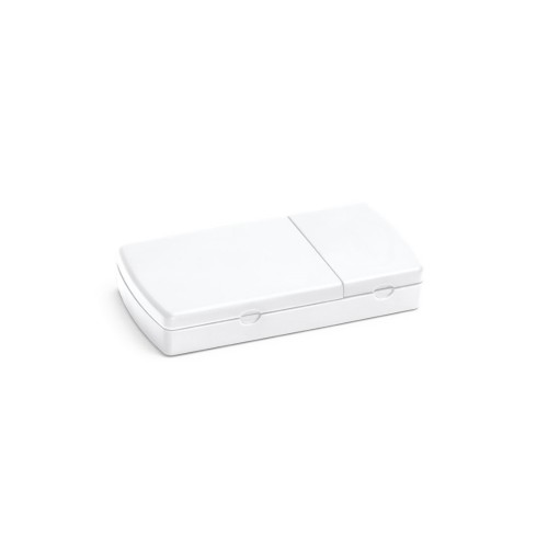 NERO. Pill box with 2 dividers, White