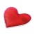 LOVELY. Heart shaped heated pouch in PVC, red