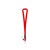 ANQUETIL. Polyester lanyard with metal carabiner, red