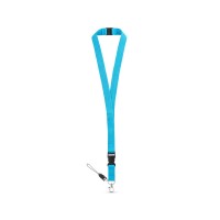 MURRAY. Polyester lanyard met metalen karabijnhaak, light Blue