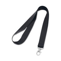 LARIAT. Polyester lanyard, black