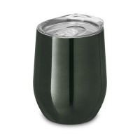 RONDE. Roestvrijstalen reisbeker 400 ml, gun metal
