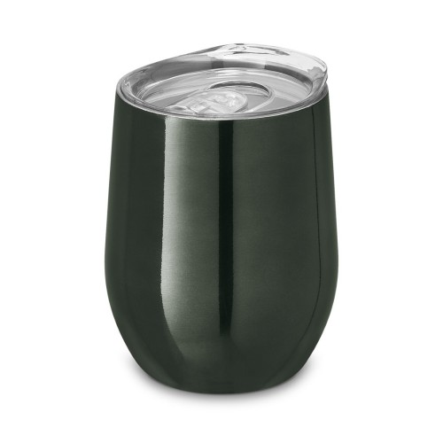 RONDE. Roestvrijstalen reisbeker 400 ml, gun metal