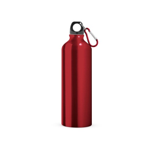 LANDSCAPE L. Aluminium sportfles met karabijnhaak 800 mL, rood