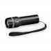 ZOOMIN. Aluminium zaklamp met zoomfunctie in 3 verschillende schijnstanden, zwart