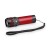 ZOOMIN. Aluminium zaklamp met zoomfunctie in 3 verschillende schijnstanden, rood