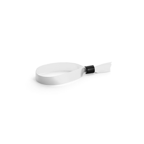 SECCUR. Tamper proof satin bracelet, White
