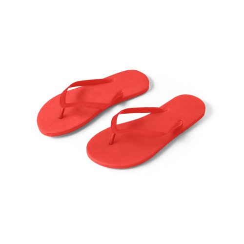 MAUPITI S / M. Comfortabele slippers met EVA-zolen en PVC-bandjes, rood