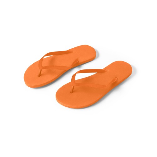 MAUPITI S / M. Comfortabele slippers met EVA-zolen en PVC-bandjes, oranje