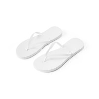 MAUPITI L / XL. Comfortable slippers with PE sole and PVC strap, White