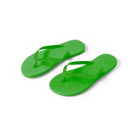 MAUPITI L / XL. Comfortable slippers with PE sole and PVC strap, green