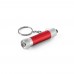 RE-LERGAN. Aluminium keyring (92% recycled) with 3-light LED torch, red