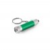 RE-LERGAN. Aluminium keyring (92% recycled) with 3-light LED torch, green