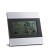 DENE. Desktop weather station with aluminium and ABS LCD screen, Satin silver