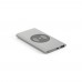 CASSINI. Power bank 4.000 mAh with 5W wireless charger in recycled aluminium (100% rAL), Satin silver