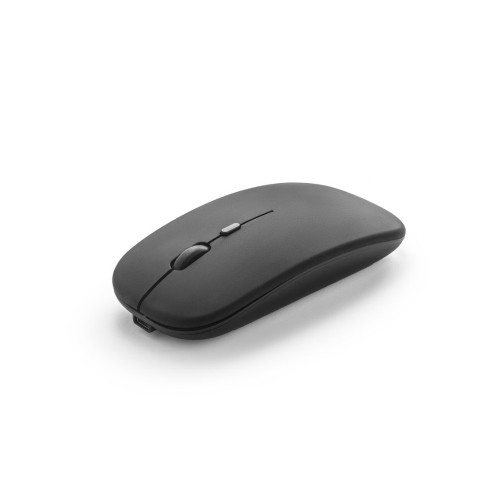 KHAN Wireless Maus mit 500mAh Akku aus recyceltes ABS (100% rABS), Schwarz