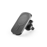 KOCH. Smartphonehouder voor in de auto met draadloze magnetische oplader 15W in gerecycled ABS (100% rABS), zwart