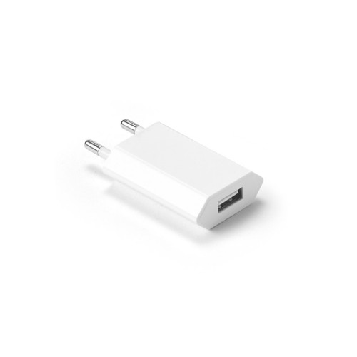 WOESE. Power adapter USB-A 5W made from recycled ABS (100% rABS), White