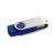 CLAUDIUS 16GB. 16 GB USB-stick met metalen clip, royal blue