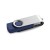 CLAUDIUS 4GB. 4 GB USB flash drive with metal clip, blue