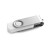 CLAUDIUS 8GB. 8 GB USB flash drive with metal clip, White