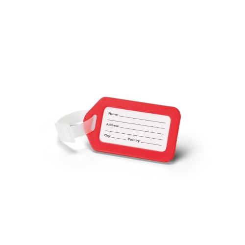 FINDO. Bagagelabel van PP, rood