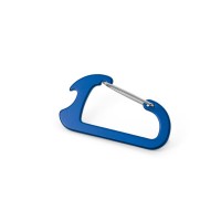 CLOSE. Karabijnhaak met aluminium capsuleopener, royal blue