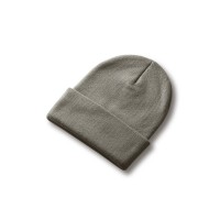 CARL. Gerecycled polyester (100% rPET) dubbellaagse unisex beanie, lichtgrijs